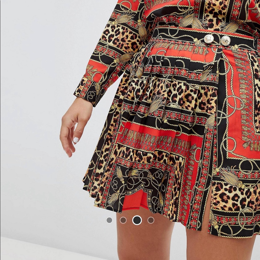 asos animal scarf print skirt